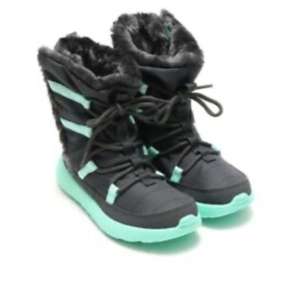 Nike Roshe baby winter boots grey- green glow